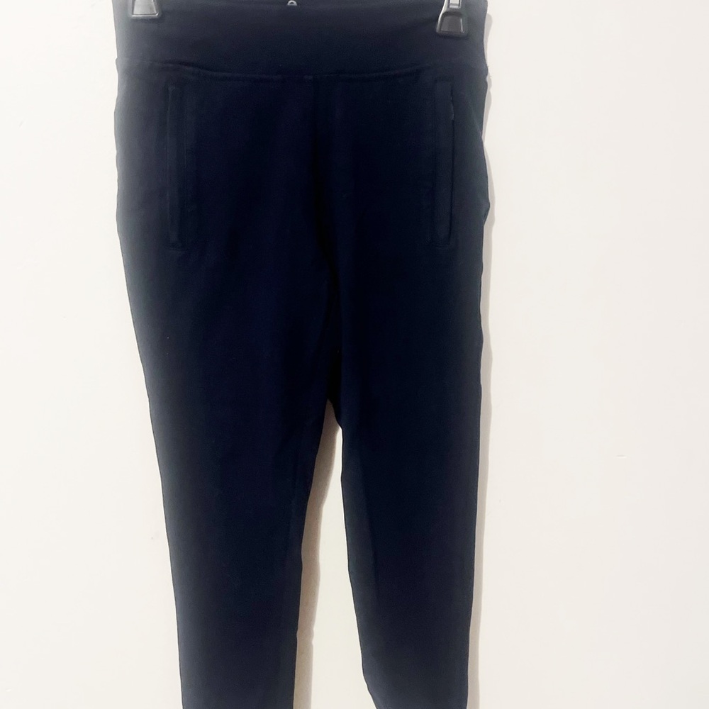 Talbots Black Cropped Calf Length Leggings
